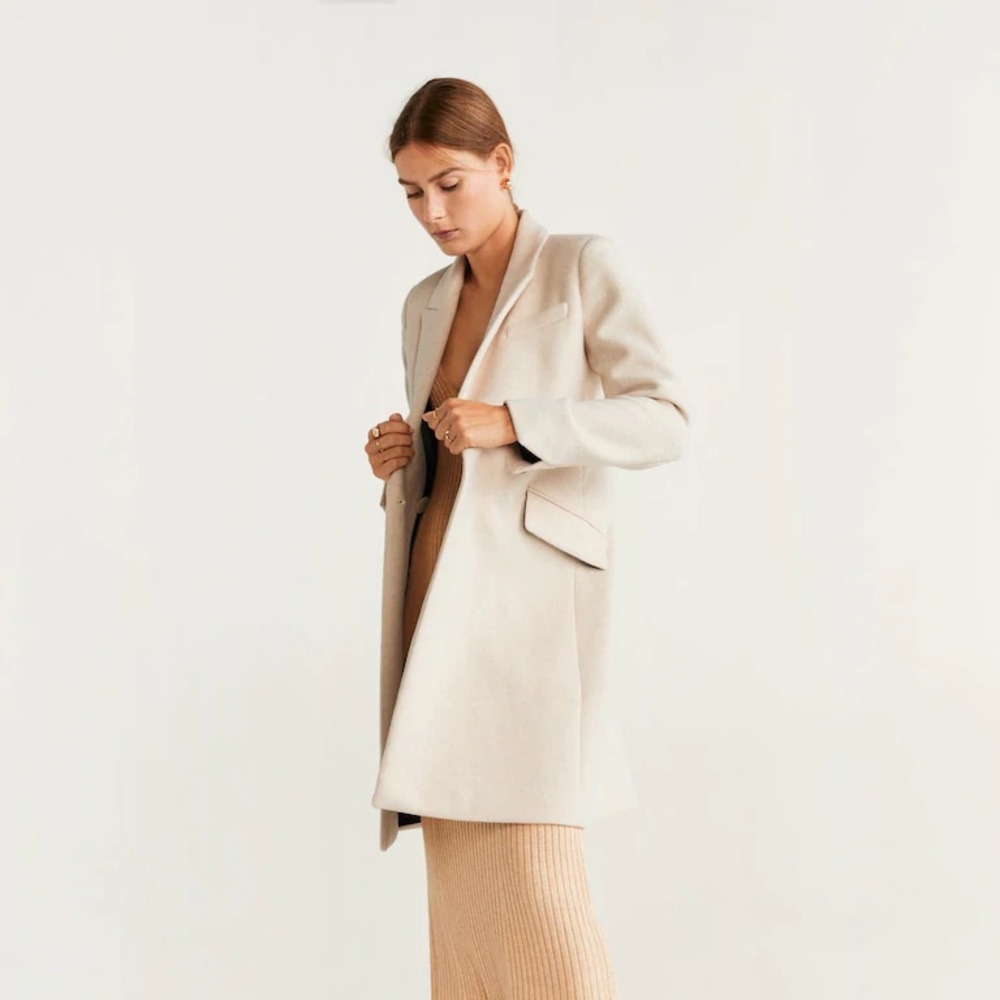 MANGO WOOL BLEND COAT (XS) NWT